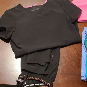 Heartsoul XS black scrub set